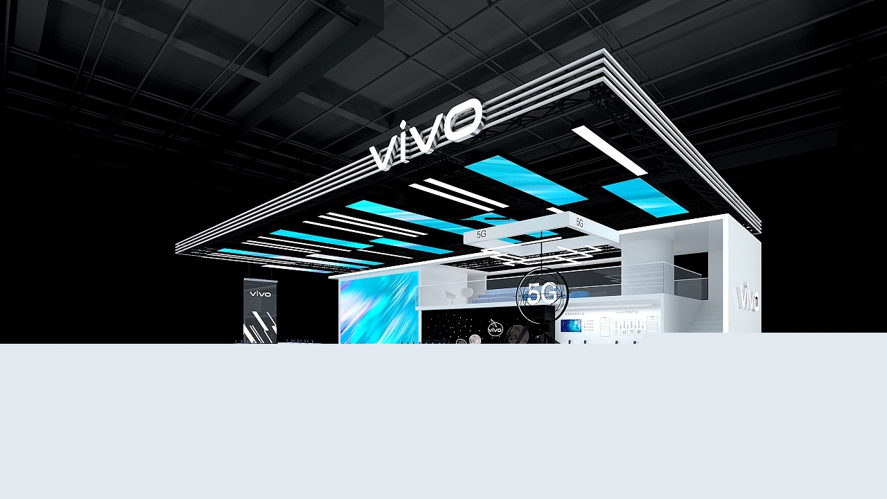 Vivo手機博覽會電子展臺設計搭建案例分析及北京展臺搭建公司