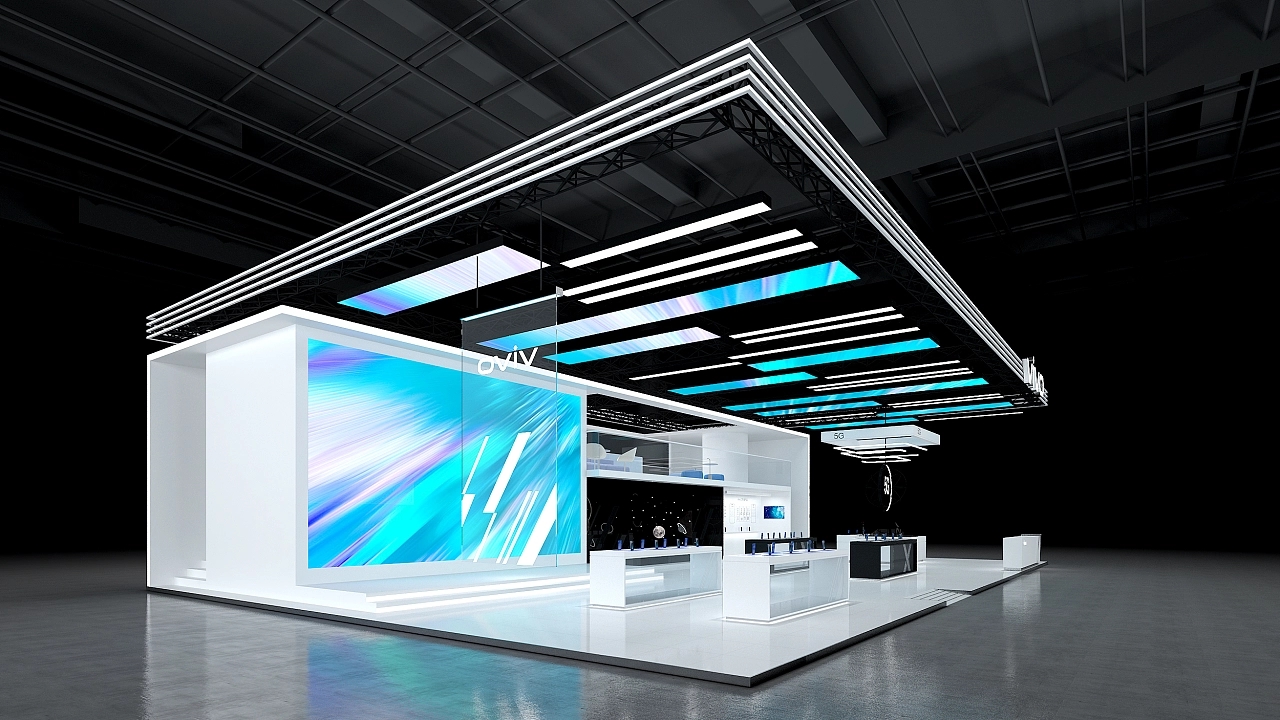 Vivo手機博覽會電子展臺設計搭建案例分析及北京展臺搭建公司