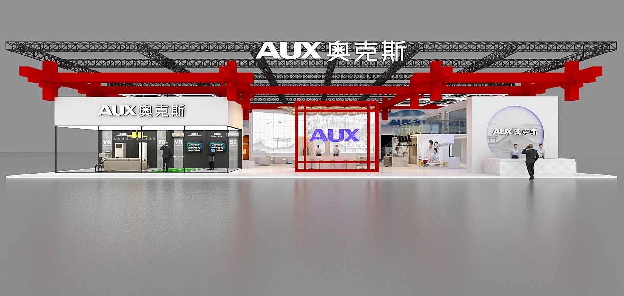 奧克斯家電展展臺設計搭建案例分析及環保展臺搭建
